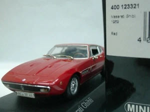 WOW EXTREMELY RARE Maserati Ghibli SS 2+2 Coupe 1969 Red 1:43 Minichamps-Bora - Picture 1 of 3