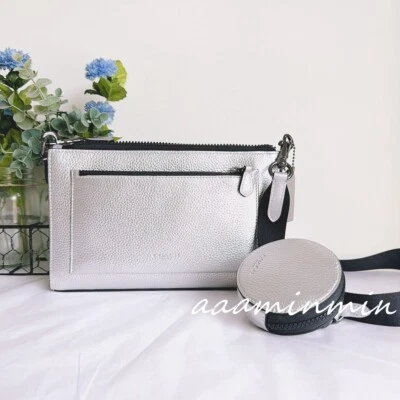 NWT Coach Holden Crossbody In Silver Metallic CM173 Foto 1 de 4