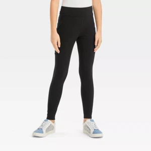 Girls' Leggings with Side Pocket - art class (Size: M) Black - Picture 1 of 4