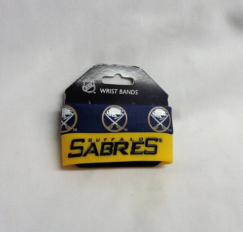 NHL Buffalo Sabres  2 Pack Bracelet Wrist Bands Set Rubber PVC Type FREESHIP Cover