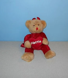 9" Russ "Blaze" Día de San Valentín Peluche Peluche Oso Diablo con Hottie Corazón - Imagen 1 de 1