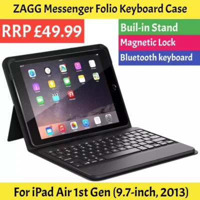ZAGG iPad Air 1 (9.7-inch, 2013, 1st Generation) Smart Folio Case Keyboard Cover - image 1 of 4