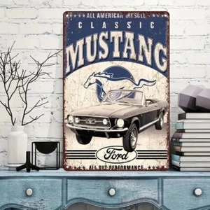 Blechschild Ford Mustang Werbeschild 30x20cm Retro Vintage TEL450 - Bild 1 von 1