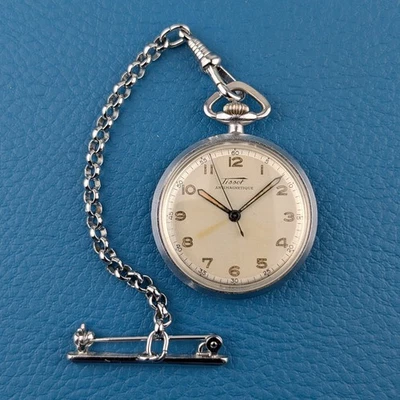 Vintage TISSOT Antimagnetique 1951 Pocket / Brooch Watch - Cal. 27 For repair - image 1 of 4