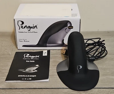 Posturite Penguin Ambidextrous Vertical Mouse Ergonomic Wireless Size Medium - Image 1 of 4