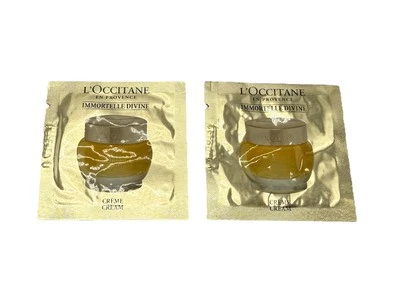L'OCCITANE IMMORTELLE DIVINE CREAM 2 Packets Sample Travel Size .05oz - Image 1 of 2