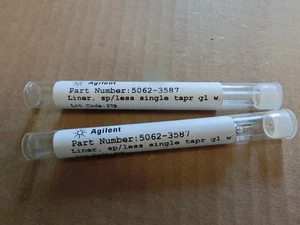 Dos nuevos revestimientos de entrada Agilent sin división cono único desactivado 5062-3587 - Imagen 1 de 1