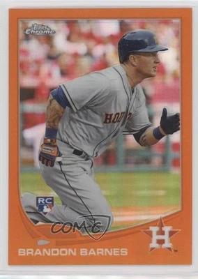 2013 Topps Chrome Retail Orange Refractor Brandon Barnes #93 Rookie RC - Image 1 of 2