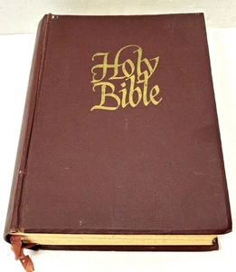 1959 Vintage Large Holy Bible King James Authorized Version JJ Little & Ives Co - Picture 1 of 15