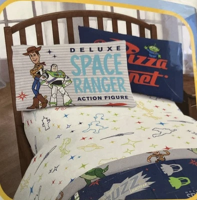 Toy Story 4 Twin лист комплект Disney Pixar Woody Buzz Lightyear 100% полиэстер новый - Изображение 1 из 4