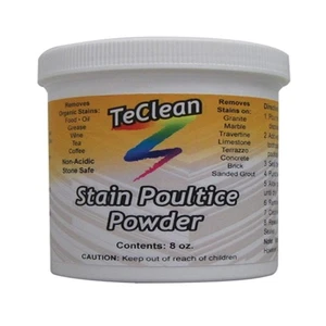 Tenax TeClean 8 oz. Polvo de cataplasma quitamanchas para piedra natural - Elimina el aceite - Imagen 1 de 2