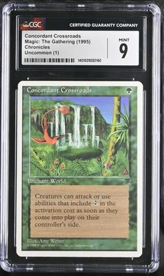 CONCORDANT CROSSROADS Chronicles Rare CGC 9 MTG [Nostalgium] - Image 1 of 2