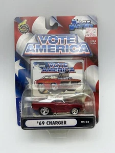 Muscle Machines Vote America 1969 Charger Red 04-35 1/64 Scale FREE SHIPPING - Picture 1 of 5