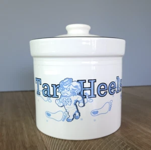 UNC University of North Carolina Tar Heels Pfaltzgraff Cookie Jar Treat Jar - Picture 1 of 8