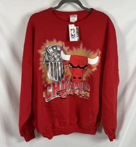 Vintage NEW 1993 Chicago Bulls NBA Vintage Crewneck Sweatshirt Red XL - Picture 1 of 4