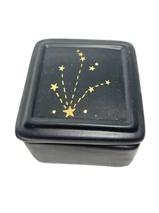 Rae Dunn Trinket Jewelry Box Black Matte Finish New-No Box Ships From USA - Picture 1 of 7