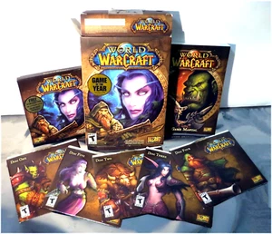 WORLD OF WARCRAFT BLIZZARD 2004 - 5 CDs Manual - Game of the Year Edition - Picture 1 of 5