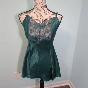 Victoria's secret extra small mini green lace slip dress sexy lingerie - Bild 1 von 5