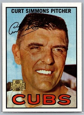 2001 TOPPS ARCHIVES BASEBALL 341 CURT SIMMONS CUBS - Image 1 of 2