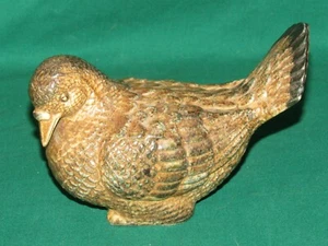 Ceramic Bird Figurine Browns Greys 5 1/2" EXC - Picture 1 of 4