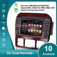 8-Core Android 10.0 GPS Autoradio Mercedes Benz S/CL Class W220 W215 CarPlay SWC