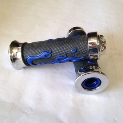 Punhos de mão chama azul 7/8" para Honda CB1000R caveira ATV JET SKI - Imagem 1 de 4