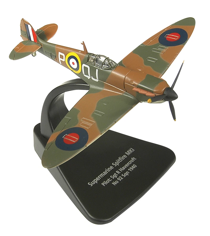 AC001 Spitfire MkI Sgt. Ralph Havercroft No. 92 Sqn. August,1940 172 LAST ONE - Image 1 of 1