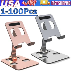 Universal Adjustable Metal Desk Tabletop Phone iPad Tablet Stand Foldable Lot - Picture 1 of 21