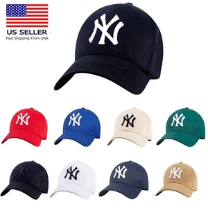Gorra de béisbol ajustable New York - Premium 100 % algodón, modelo de fábrica gorra unisex - Imagen 1 de 19