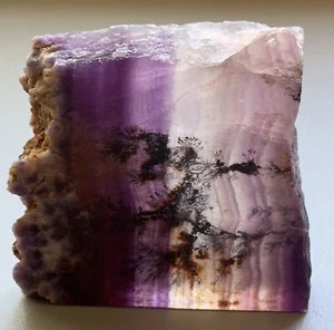 Rainbow Dendritic Fluorite Raw Edge Slab,Quartz Crystal,Metaphysical,Decor - Picture 1 of 17