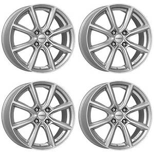 4 Dezent TN silver wheels 5.5Jx15 4x100 for Subaru Justy G3X 15 Inch rims