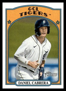 2021 Topps Heritage Minor League 154 Daniel Cabrera   GCL Tigers  Baseball Card