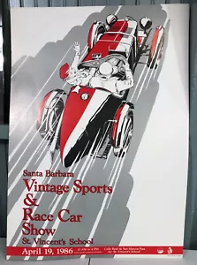 Jamie Pfeifer Santa Barbara VTG 1986 Sports Race Car Racing Show 28x20" Poster - Picture 1 of 7