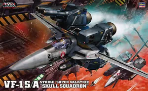 HASEGAWA VF-1S/A STRIKE/SUPER VALKYRIE SKULL SQUADRON 1/48 PLASTIC MODEL - Picture 1 of 4