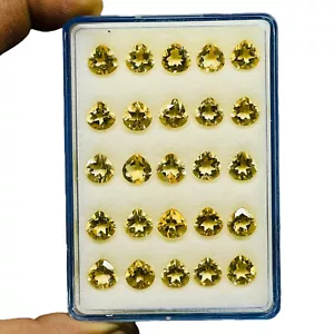 Lotto all'ingrosso 25 pietre preziose sfuse non trattate taglio pera VVS 25 citrini naturali 8x8 mm - Foto 1 di 8