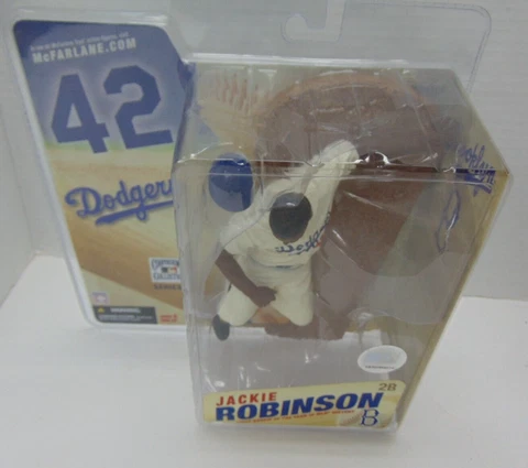 McFarlane Cooperstown Collection Jackie Robinson Dodgers #42 Figure NEW 2006 S 3 Cover