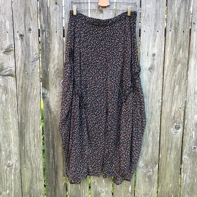 Animale Women's Harem Pants Black Floral Ruffle Lined Size 10 (US) 42 (FR) - Image 1 of 4