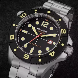 FeelNever Watch For Men Automatic Stainless Steel 500M Waterproof Mens Watch - Picture 1 of 6