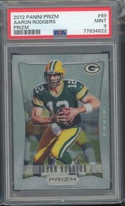 2012 Panini Prizm Football #69 Aaron Rodgers Sivler Prizm PSA 9