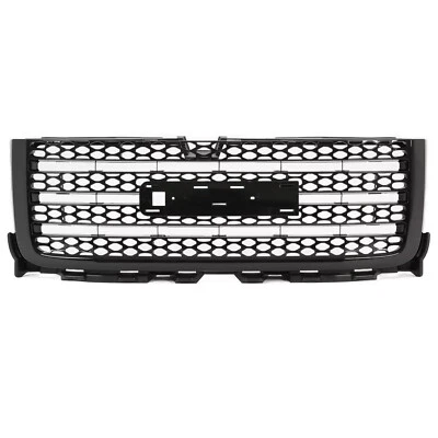 Front Upper Grille Painted Black For GMC Sierra 2500 HD / Sierra 3500 HD 2011-14 - Image 1 of 4