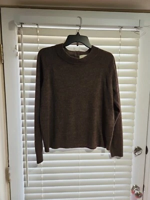 Suéter Debbie Morgan Mujer Marrón Cuello Alto Grande, de Macy's Nuevo sin Etiquetas Antes $39 Foto 1 de 4