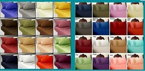 Tremendo Juego de Sábanas de Bolsillo Profundo Ropa de Cama Algodón Egipcio EE. UU. Talla King Todos los Colores - Imagen 1 de 48