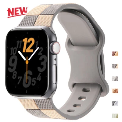 Silicone Band Strap For Apple Watch iWatch Series Ultra2 SE 10 9 8 7 6 5 38-49mm - Image 1 of 4