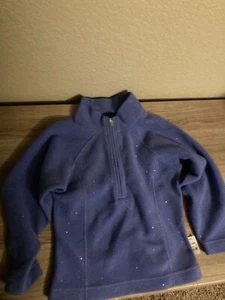 Obermeyer Purple 1/4 Zip Fleece Sweatshirt Small Sparkly Long Sleeve Polyester - Picture 1 of 3