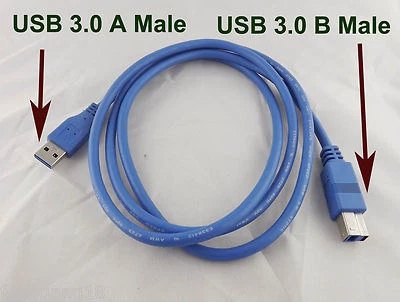 1pc USB 3.0 A Male To B Male Extension High Speed Printer Premium Cable Cord 5ft - Image 1 of 4