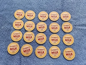 Lote de 20 tapas de botellas de leche Fairmonts vintage - Imagen 1 de 2