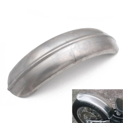 6'' Flat Motorcycle Rear Custom Steel Fender Silver For Harley Bobber Chopper - Image 1 of 4