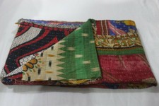 Indian Vintage Handmade Cotton Kantha Quilt Twin Bedspread Blanket Throw VH-770