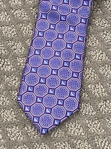 Perry Ellis lila Herrenkrawatte geometrisches Design 58” x 3” neu mit Etikett - Bild 1 von 5