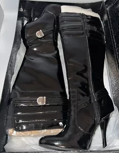 Baby Phat tacco zeppa nero Y2K anni 90 vintage 8,5 in scatola originale - Foto 1 di 9